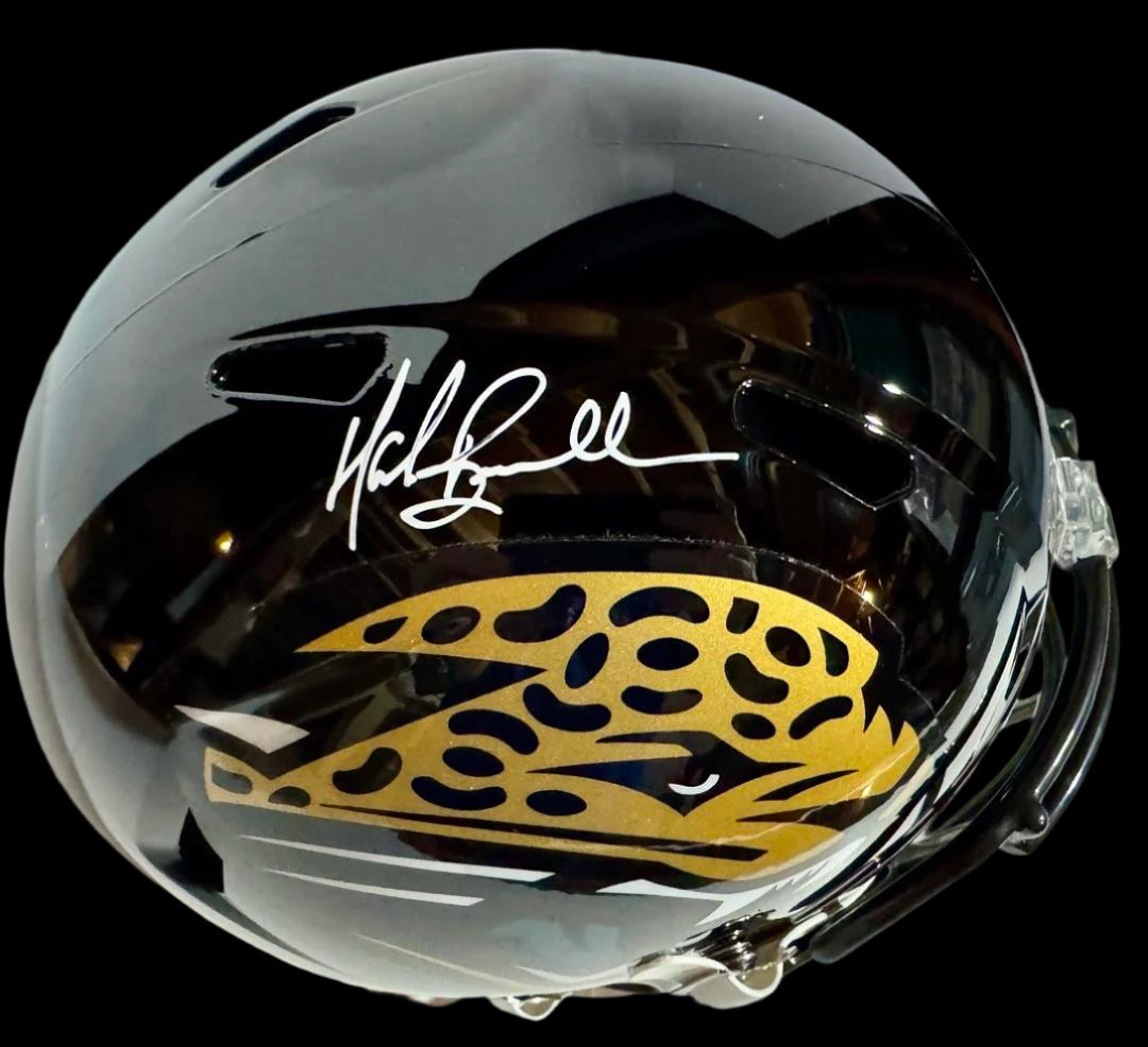 Mark Brunelle (Jaguars) full size replica helmet - Schwartz COA